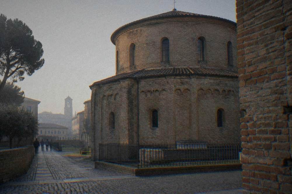 Brick exterior of an early Christian monument in Ravenna