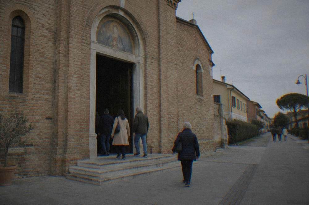 Sunlight falling on ancient mosaic floors inside a Ravenna basilica